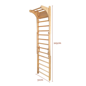Barre parallele orizzontali gonfiabili per bambini Montessori pareti in legno - Product Image 5