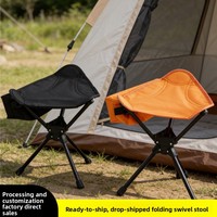 Tabouret pliant triangulaire portable pour le camping en plein air, chaise de camping légère et compacte, ensemble 2-en-1, style de vie décontracté