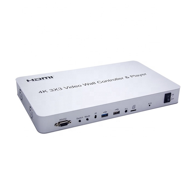 4K HDTV Video Wall Controller 3x3 2x2 1x2 9-Output Metal Shell USB Support Audio & Video Accessories