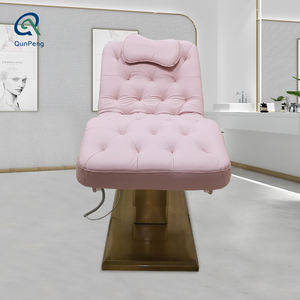 Qunpeng 2023 nouveau lit de spa en or Offre Spéciale lit d'extension de cils incurvé cosmétique <span class=keywords><strong>table</strong></span> de massage électrique lit de traitement médical - Product Image 3