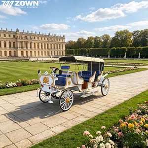 Voiture de tourisme électrique silencieuse sans chevaux, à batterie, pour parcs à thème et lieux de mariage - Product Image 1
