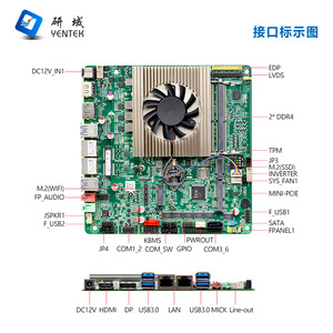 Placa base industrial Yentek Mini ITX 170x170mm 12.ª generación i5 1235U Doble Ethernet SATA DisplayPorts - Product Image 3