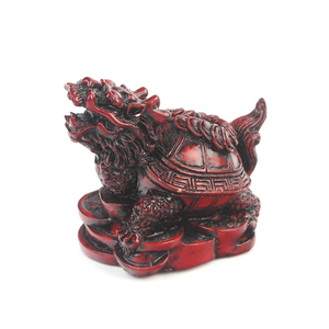 Statue de tortue <span class=keywords><strong>dragon</strong></span> Feng Shui du Roi Singe sur un lit de pièces de monnaie et de lingots <span class=keywords><strong>d</strong></span>'or, porte-bonheur et symbole de richesse - Product Image 5