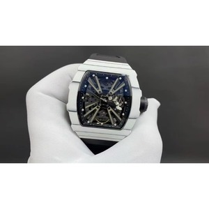 Montre mécanique automatique tourbillon squelettée de luxe en fibre de carbone blanche de qualité supérieure, nouvelle collection, best-seller, pour homme, 26 ans d'expérience - Product Image 1