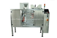 Machine automatique de remplissage et de bouchage de sachets et de pochettes, pour l'emballage alimentaire et chimique, avec ensachage vertical et étiquetage, à économie d'énergie