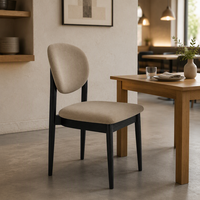 Chaise de salle à manger en bois rembourrée moderne, chaise d'appoint minimaliste pour restaurant, hôtel