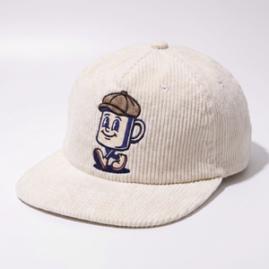 Casquette Snapback non structurée personnalisée OEM, 5 panneaux, logo brodé, en velours côtelé - Product Image 2