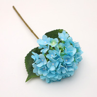 Bunga Artificial Berkualitas Tinggi 3D Real Touch Latex Bunga Hydrangea Hijau Artificial untuk Dekorasi Pernikahan