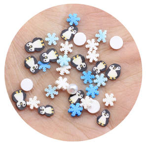 ไข่มุกเกล็ดหิมะผสมดินโพลิเมอร์สำหรับฤดูหนาวสีขาวและสีน้ำเงิน - Product Image 5