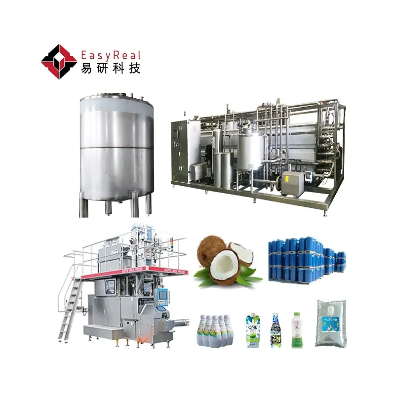 Ligne de Production industrielle de lait de coco en conserve, Machine de traitement de l'eau en bouteille, meilleure vente