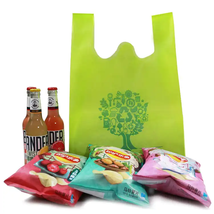 Reusable Bag Bags Reusable Market Bag Custom Logo Cheap Reusable Non Woven Vest Shopping Supermarket Bag Non Woven T Shirt Bags Non-woven Bag