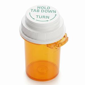 Flacons à pilules vides avec bouchon sécurité enfant et languette de retrait rapide pour médicaments sur ordonnance - Product Image 5