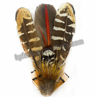 Kustom asli Trim bulu topi Pin topi Trim bulu untuk DIY kerajinan pria koboi Fedora topi kostum Cosplay Millinery Aksesori rambut