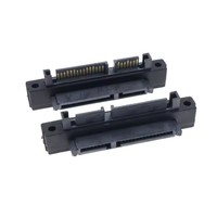 Adaptador SATA de 22 Pines en Ángulo Recto (90°) Macho a Hembra, Conector Convertidor de Extensión Serial ATA de 7+15 Pines