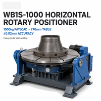 Positionneur de soudage horizontal rotatif industriel WB1S-1000, table de 770 mm, capacité de 1000 kg, boîte de vitesses de précision, pour utilisation avec robot de soudage