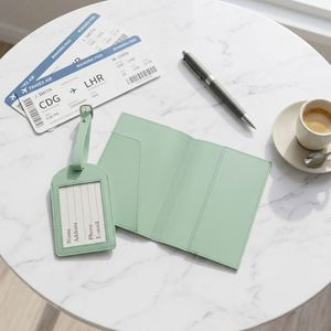 Set de Archivo Personalizado al por Mayor: Cartera de Pasaporte de Cuero Genuino PU, Tarjetero y Etiqueta de Equipaje para Viajes - Product Image 2