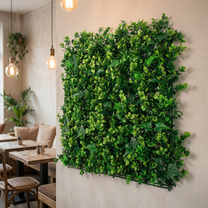 Vente en gros de panneaux muraux en gazon artificiel vert de 50x50 cm avec fleurs de lavande, jardin vertical, <span class=keywords><strong>d</strong></span>écoration intérieure et extérieure - Product Image 6