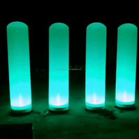 Tube gonflable personnalisé de lumières de LED cylindre de souffleur d'air de pilier imprimé par numérique pour la décoration d'événement