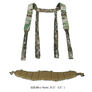Sangle de poitrine tactique légère, camouflage, multifonctionnelle, à dégagement rapide, avec système MOLLE, adaptée aux activités de plein air. - Product Image 4