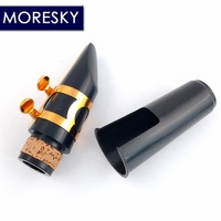 MORESKY BB Clarinet Lacquer Gold 17 Keys Copper-Nickel Soprano Clarinet Black ABS Resin Customized Woodwind E111