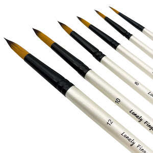 Set di 6 Pennelli per Artisti con Punte in Nylon Sintetico per Pittura Acrilica, a Olio e Acquerello, Forniture Artistiche - Product Image 4