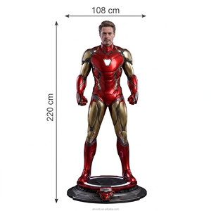 Statua a grandezza naturale di <span class=keywords><strong>Iron</strong></span> <span class=keywords><strong>Man</strong></span> Mark 85 dei Marvel <span class=keywords><strong>Avengers</strong></span> con luce LED, scultura da collezione in resina di fibra di vetro dipinta - Product Image 5