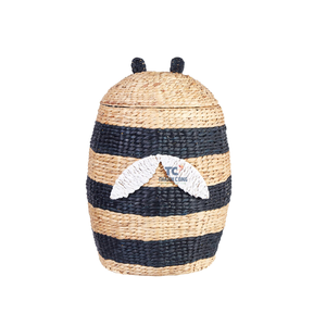 High Quality Eco-Friendly <b>Large</b> Woven Seagrass Wicker <b>Basket</b> Hand-Wholesale Hamper for Kids Room Storage Laundry Rattan Material - Product Image 6