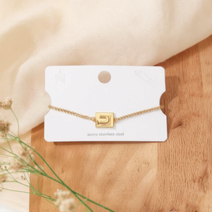 Bracciale con ciondolo a forma di lettera U in acciaio inossidabile 12x14cm, bracciale alla moda - Product Image 2