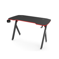 Bureau de jeu en métal Beisijie RGB avec design ergonomique, crochets pour casque et porte-gobelet, pieds en forme de Y - Table de jeu en promotion