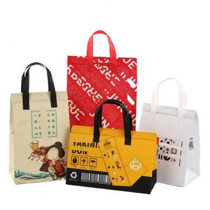 Bolsa Térmica Reutilizable Personalizada, a Prueba de Fugas, Portátil, de Tela No Tejida, con Diseño de Letras, para Alimentos - Product Image 2