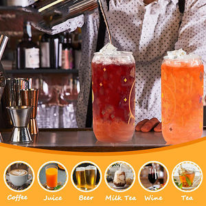 La Soda di plastica per animali domestici può 250ml 330ml 500ml di bottiglia di Soda Pop. 8oz 12oz 13oz 16oz trasparente per bevande per animali domestici con coperchio - Product Image 6