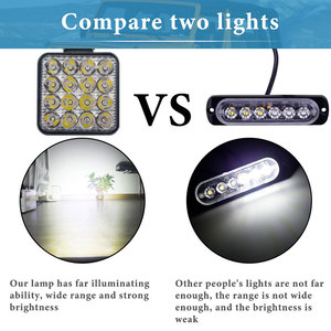 Faro da Lavoro a LED 12V 16SMD per Auto, Super Luminoso, Impermeabile, per Fuoristrada, Camion, SUV, Trattori, Accessori Auto - Product Image 4