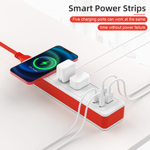 Abbondante presa di corrente Wireless veloce 10W 2 prese 2 USB 2 presa di ricarica rapida di tipo C da tavolo per ufficio casa 6ft - Product Image 3