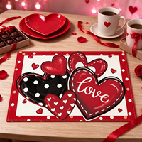 Set de table Saint-Valentin isolant et imperméable pour restaurant, idéal pour les décorations de festival
