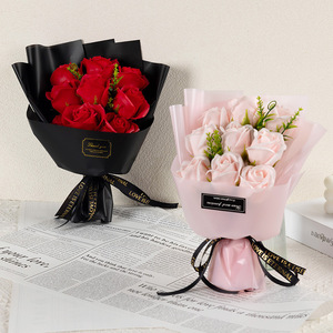 Hoa hồng nhân tạo màu đỏ hồng mãi mãi, quà tặng ngày Valentine, bó 9 bông hoa hồng <span class=keywords><strong>2025</strong></span>, hoa hồng bảo quản, xà phòng hoa nhân tạo <span class=keywords><strong>2025</strong></span> - Product Image 6