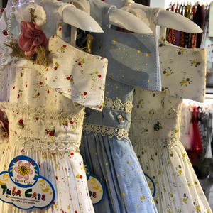 Robe décor en coton pour filles, avec sac fantaisie, robe design pour fête de mariage, nouvelle collection - Product Image 4