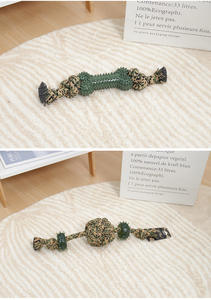 उच्च गुणवत्ता वाले टिकाऊ कपास रस्सी कुत्ते चबाना टॉय काटने वाले दांतों की सफाई करने वाले दांतों की सफाई टॉय - Product Image 2