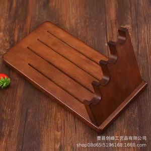 Bloc à couteaux en bois massif, support de rangement pour couteaux de cuisine, pour utilisation sur table, design durable - Product Image 1