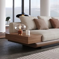 Canapé en tissu minimaliste italien pour salon - Canapé minimaliste moderne, ensemble de canapés en coton et lin importés, lignes droites