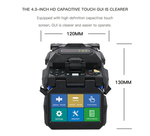 Máquina de Empalme por Fusión de Fibra Óptica T45 con Pantalla Táctil de 4.3 Pulgadas, 4 Motores, Alineación por Núcleo y Baja Pérdida - Product Image 2