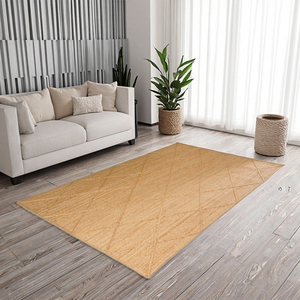Decoración moderna para el hogar, alfombra de Yute natural, patrón de diamante trenzado a mano, estilo de pueblo indio para uso de oración directo desde la India - Product Image 5
