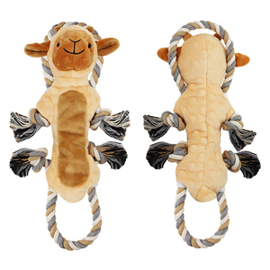 Juguete interactivo de peluche para perros, cuerda de algodón resistente a mordeduras, limpieza de dientes, juguete para mascotas, juguetes para masticar perros con sonido chirriante - Product Image 5