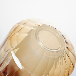 Handmade rõ ràng thủy tinh màu nâu Đèn bóng râm sọc Vòng thủy tinh borosilicate chiếu sáng bóng râm cho nhà sử dụng trong nhà - Product Image 4