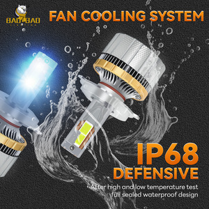 BAOBAO BB2488 Lampadine LED ad Alta Potenza 200w 400w H1 H4 H7 H8 H11 9005 9006, Luci Super Luminose per Fari Auto, Luci LED Auto - Product Image 3