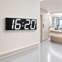 Horloge murale numérique LED WS-604S, horloge synchronisée sur le réseau WiFi NTP, 4 chiffres rouge et blanc pour bureau, école, hôpital, usine, clinique