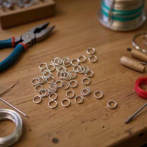 Anelli di congiunzione Ilan 20mm bianchi in metallo a K chiuso per la creazione di gioielli - Product Image 2