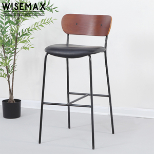 WISEMAX FURNITURE commercial industriel café meubles comptoir hauteur métal chaises <span class=keywords><strong>de</strong></span> <span class=keywords><strong>bar</strong></span> contreplaqué <span class=keywords><strong>tabouret</strong></span> haut <span class=keywords><strong>de</strong></span> <span class=keywords><strong>bar</strong></span> - Product Image 1