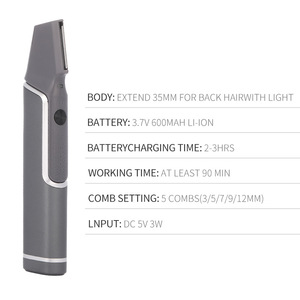 Épilateur arrière de rasoir électrique vertical chaud d'été portable charge Usb ultra-légère - Product Image 2