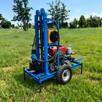 Petite foreuse de puits d'eau diesel haute performance, machine de forage de puits d'eau hydraulique portable pour usage domestique