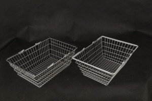Panier de courses en fil métallique avec 2 poignées, capacité de 23 L, durable et facile à transporter pour les supermarchés et les magasins de proximité - Product Image 6